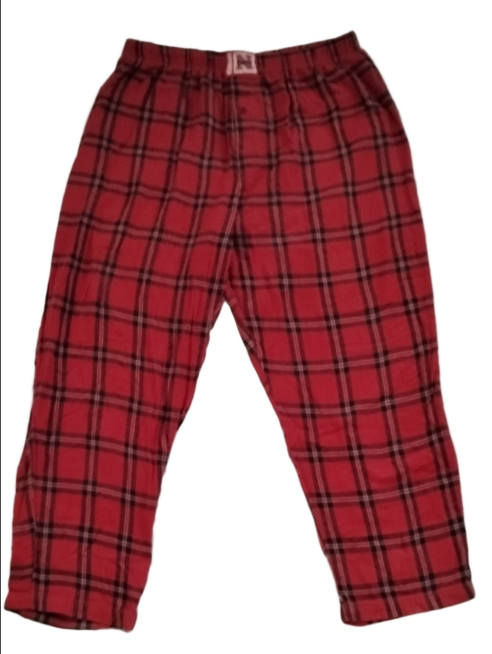 3/$20 Men's Red Plaid Fleece Jogger Pants
